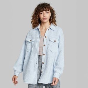 Wild Fable - Oversized Sherpa Jacket (Shacket)